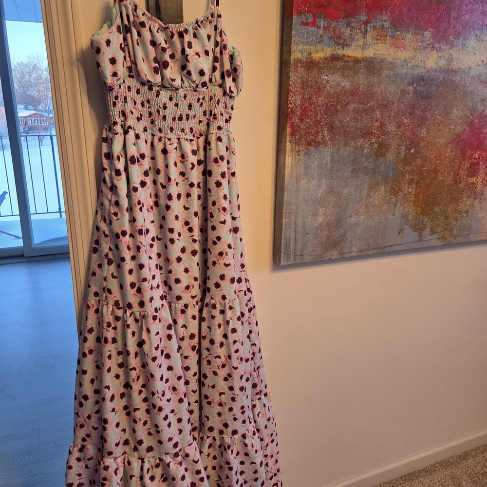 NWOT Anthropologie Hutch Sleeveless Square-Neck A-Line Maxi Dress